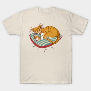 Cat on a Pillow T-Shirt